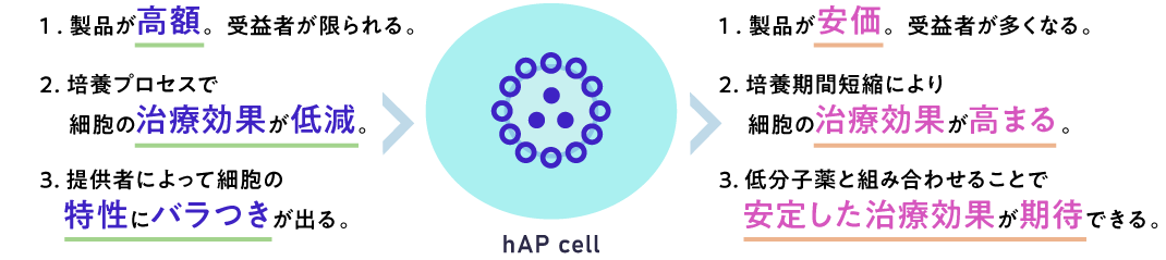 hAP cellの優位性