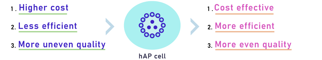 Strong points of hAP cell